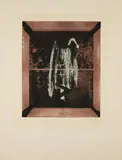 Antoni Tàpies, Aus: La pierre trouant le sens mais, plus tard, le ciel au fond de l'entaille, 1981, Radierung und Harze auf Arches Velin (Wasserzeichen)