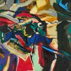 Boris Vansier, "Tauromachia / Wild Bull", 1987, Öl auf Leinwand