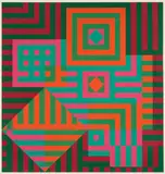 Victor Vasarely, Aus: Planetary Folklore, 1964, Farbserigrafie auf leichtem Karton