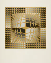 DO-RE by Victor Vasarely, 1973, Farbserigrafie auf Karton, sold Sep 2025