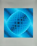 Victor Vasarely, DOM-BOR, 1973, Farbserigrafie auf Karton