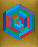 Victor Vasarely, Sin-Hat-A, 1972/74, Serigrafie auf Karton