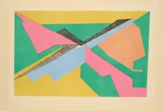 Jacques Villon, Coursier I, 1958, Farblithografie auf BFK (Wasserzeichen)