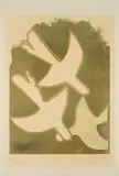 Georges Braque, Les oiseaux blancs, 1958, Farblithographie auf Arches (Wasserzeichen)