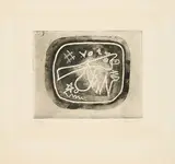 Georges Braque, Théogonie I, 1949, Radierung auf BFK (Wasserzeichen)