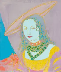Andy Warhol, Ohne Titel (nach Lucas Cranach d. Ä.: Bildnis einer jungen Frau), 1984, Acryl auf Leinwand