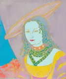 Andy Warhol, Ohne Titel (nach Lucas Cranach d. Ä.: Bildnis einer jungen Frau), 1984, Acryl auf Leinwand