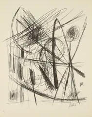 Fritz Winter, Aus: Epitaph Karl Amadeus Hartmann, 1964, Lithographie auf Velin