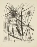 Fritz Winter, Aus: Epitaph Karl Amadeus Hartmann, 1964, Lithographie auf Velin