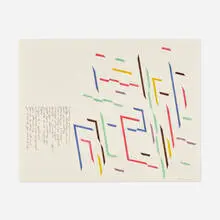 Guy de Cointet, The Leaves of the Breadfruit Tree..., 1983, colored and black ink on Arches