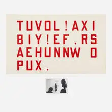 Guy de Cointet, Tuvol (Sophie Rummel), 1974, oil on canvas