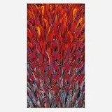 Merion Estes, Fire Season, 1982, acrylic, beads and glitter on canvas