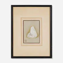 Untitled by Llyn Foulkes, 1962, cabinet card with paint in artist's frame, sold May 2022