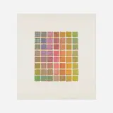 Channa Horwitz, Sampler, 1986, plaka and gold leaf on mylar