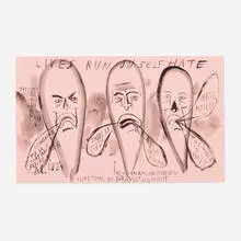 Chris Johanson, Lives Run on Self Hate, 2000, watercolor on paper