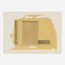 Bryan Hunt, Untitled, 1974, resin, canvas and pencil on paper