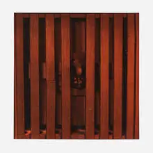 Daniel LaRue Johnson, Break Away (Red and Black), 1965, screenprint on red paper