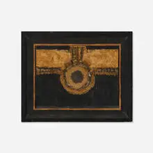 Ron Miyashiro, No. 68, 1961, mixed media collage in artist's frame