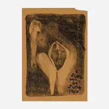 Connor Everts, Untited (Zora Gallery Exhibition Announcement), 1964, lithograph