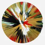 Circle Spin Painting by Damien Hirst, 2009, acrylic on paper, sold Apr 2022