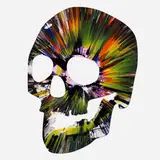 Skull Spin Painting by Damien Hirst, 2009, acrylic on paper, sold Apr 2022
