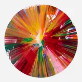 Circle Spin Painting by Damien Hirst, 2009, acrylic on paper, sold Apr 2022