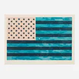 Jasper Johns, Flag (Moratorium), 1969, offset lithograph in colors