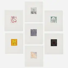 Alan Saret, Stars in the Sacred Ground Portfolio, 1983, etching in colors on BFK Rives