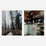 Eija-Liisa Ahtila, Scenographer’s Mind VII (diptych), 2002, C-print mounted to foamcore with hand-colored mat