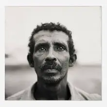 Fazal Sheikh, Gumercindo Lisboa Supports his Family by Working as a Migrant Laborer on Paolo's Farm near the Grande Sertão Veredas National Park, Brazil, gelatin silver print flush mounted to aluminium
