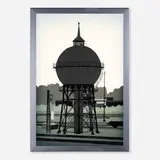 Kota Ezawa, Water Tower (from The History of Photography Remix series), 2005, duratrans transparency in lightbox