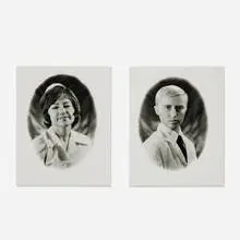 Untitled (Doctor and Nurse) (diptych) by Cindy Sherman, 1980-87, gelatin silver print, sold Oct 2024