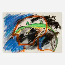 Keith Davis, Untitled, 1984, mixed media on paper