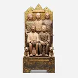 Richard Cleaver, Sports Captains, 1996, wood, gold leaf, oil paint