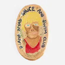 Pam Lins, Diana Nyad Sauce and Swim Club, c. 2018, glazed earthenware
