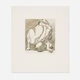 Paul Cadmus, Nudo #2, 1984, etching on paper