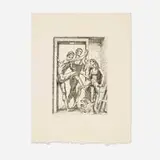 Paul Cadmus, Waiting for Rehearsal, 1984, etching on handmade Australian paper