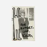 Keith Haring, Photo with original drawing, offset lithograph and ink drawing on post card