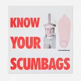 Know Your Scumbags poster by Richard Deagle and Victor Mendolia, 1989, offset lithograph in colors, sold Oct 2024