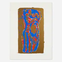 Luis Frangella, Figura, 1982, screenprint in colors