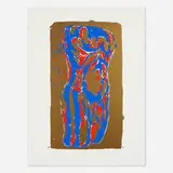 Luis Frangella, Figura, 1982, screenprint in colors