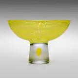 Contemporary, Footed bowl, c. 2000, internally decorated glass