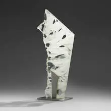 David Ruth, Turela, 2013, cast glass, stainless steel