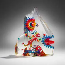 Czeslaw Zuber, Run with Me, 2007, cut, sandblasted and enameled glass
