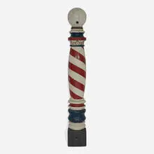 Americana, Barber's pole, turned and painted wood