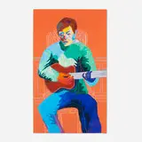 John Holcomb, Strum, 2016, acrylic and oil pastel on canvas