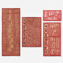 Zebedee Armstrong, Calendars, collection of four, 1988-89, marker on cardboard