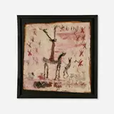 Purvis Young, Untitled, mixed media on found plywood