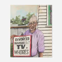 Roy Ferdinand, Portrait of Prophet Royal Robertson, 1993, mixed media on paper