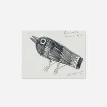 Jay Steensma, Helmi's Song Bird, 1993, charcoal and pencil on paper